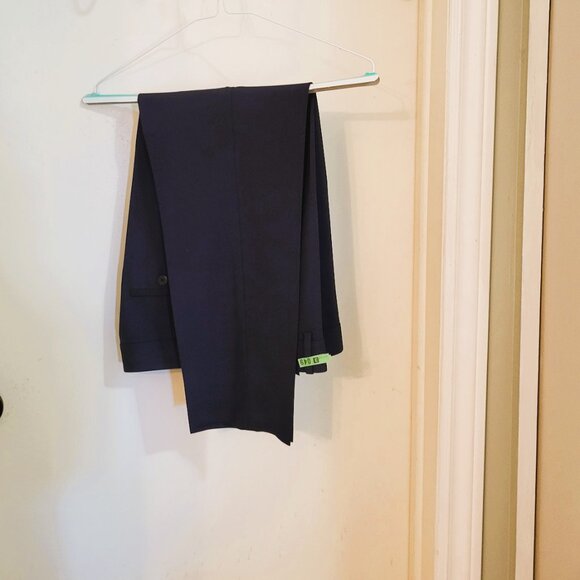 Theory Women's Wool Suit - Blazer & Pants. Navy Blue - Picture 7 of 14